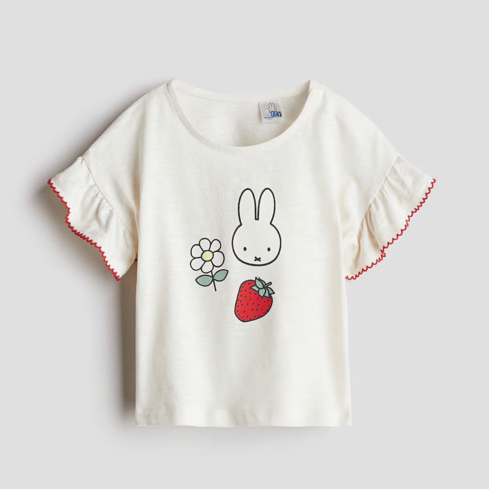 H&M Baby Toddler Girl T-shirt Top Miffy Cotton Sz 3T
